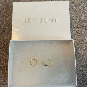 Hey June 9 mm gold filled Huggies